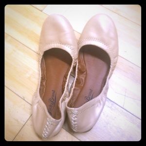 Lucky Brand Ballet Flats Gold Shimmer Size 6